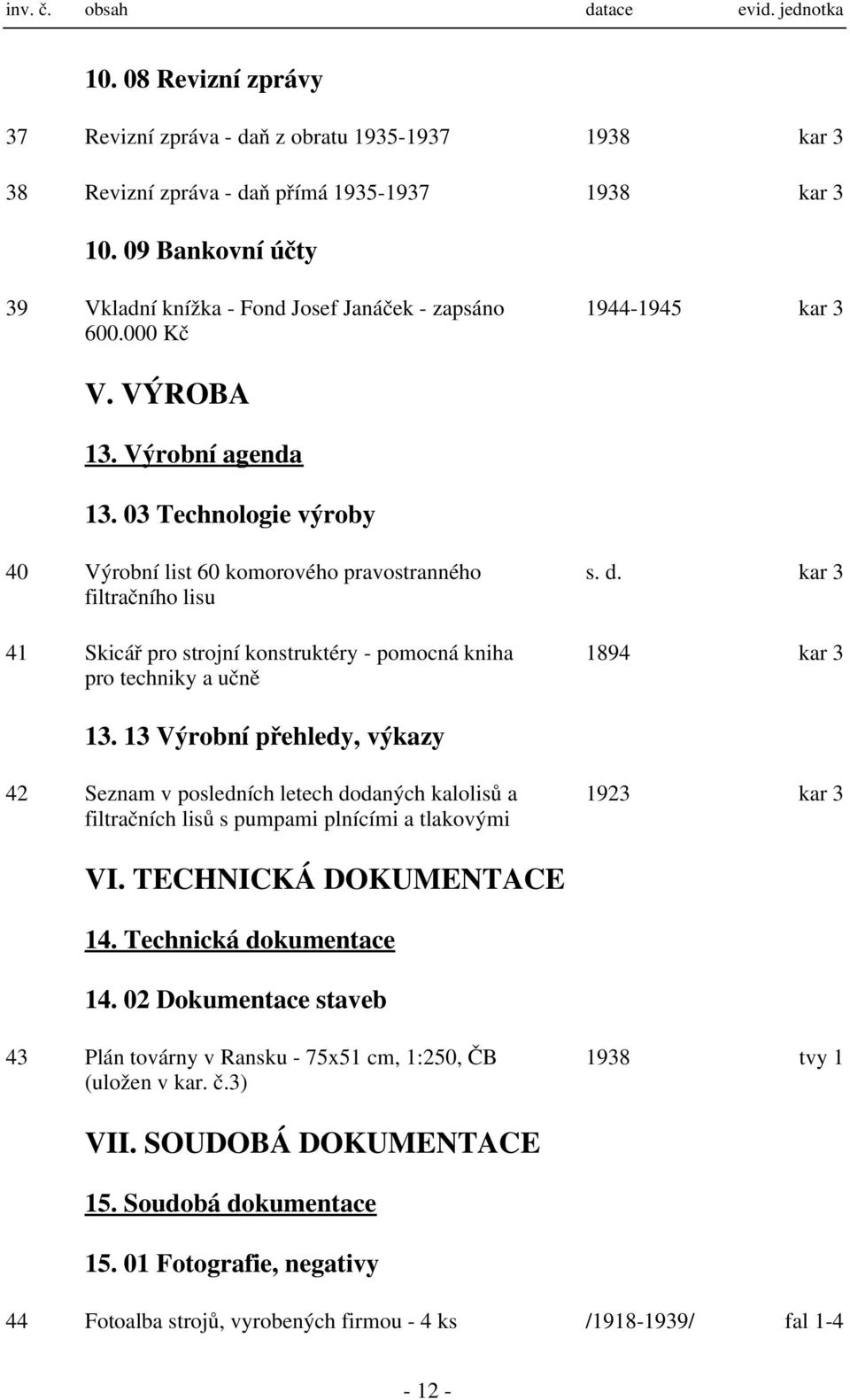 03 Technologie výroby 40 Výrobní list 60 komorového pravostranného filtračního lisu 41 Skicář pro strojní konstruktéry - pomocná kniha pro techniky a učně s. d. kar 3 1894 kar 3 13.