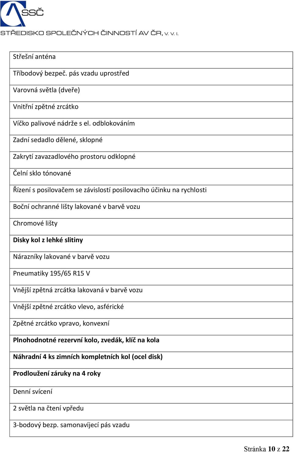 lakované v barvě vozu Chromové lišty Disky kol z lehké slitiny Nárazníky lakované v barvě vozu Pneumatiky 195/65 R15 V Vnější zpětná zrcátka lakovaná v barvě vozu Vnější zpětné zrcátko vlevo,