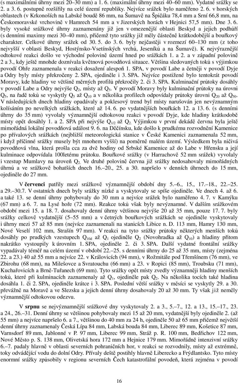 mm). Vydatné srážky se 2. a 3. 6.