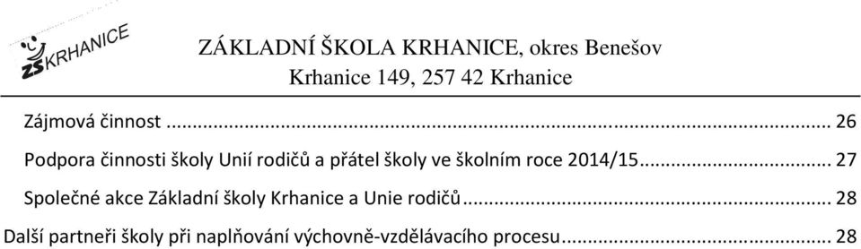 ve školním roce 2014/15.