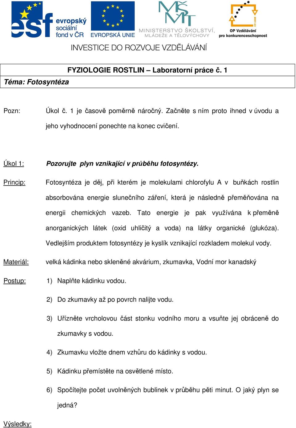 Fotosyntéza je děj, při kterém je molekulami chlorofylu A v buňkách rostlin absorbována energie slunečního záření, která je následně přeměňována na energii chemických vazeb.