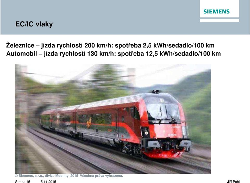 Automobil jízda rychlostí 13 km/h: