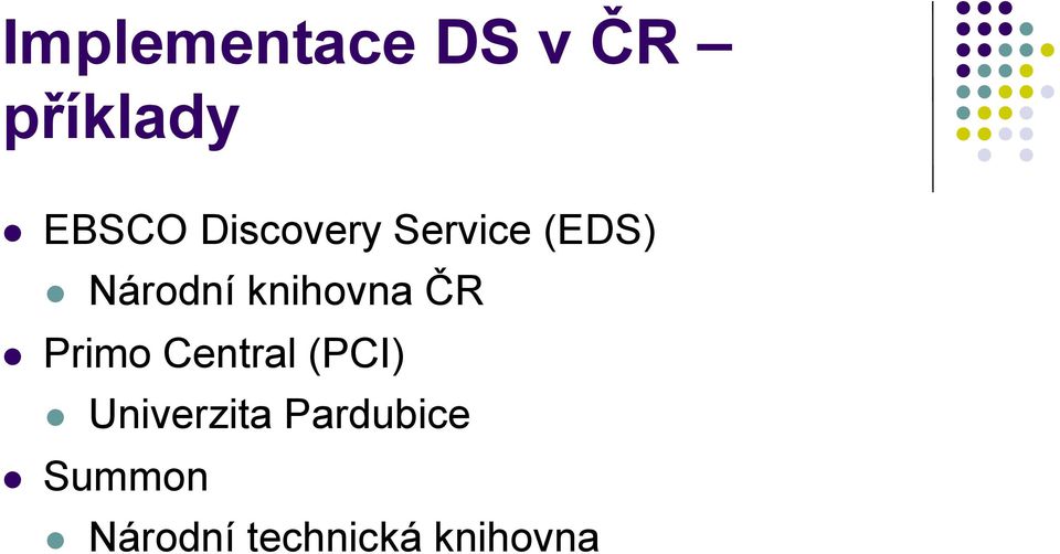 knihovna ČR Primo Central (PCI)