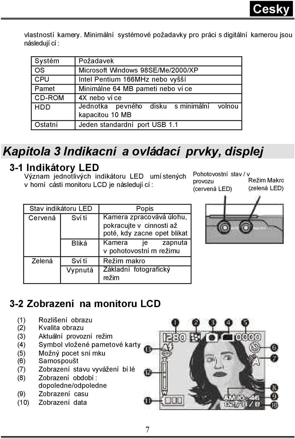 nebo více CD-ROM 4X nebo více HDD Jednotka pevného disku s minimální volnou kapacitou 10 MB Ostatní Jeden standardní port USB 1.