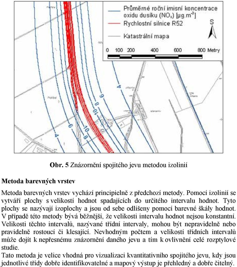 V případě této metody bývá běžnější, že velikosti intervalu hodnot nejsou konstantní.