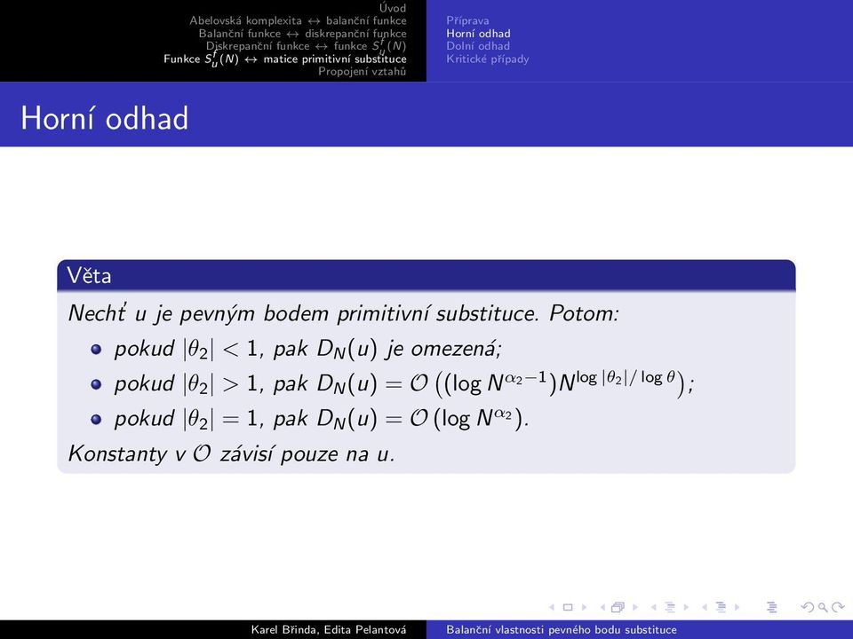 Potom: pokud θ 2 < 1, pak D N (u) je omezená; pokud θ 2 > 1, pak D N (u) = O