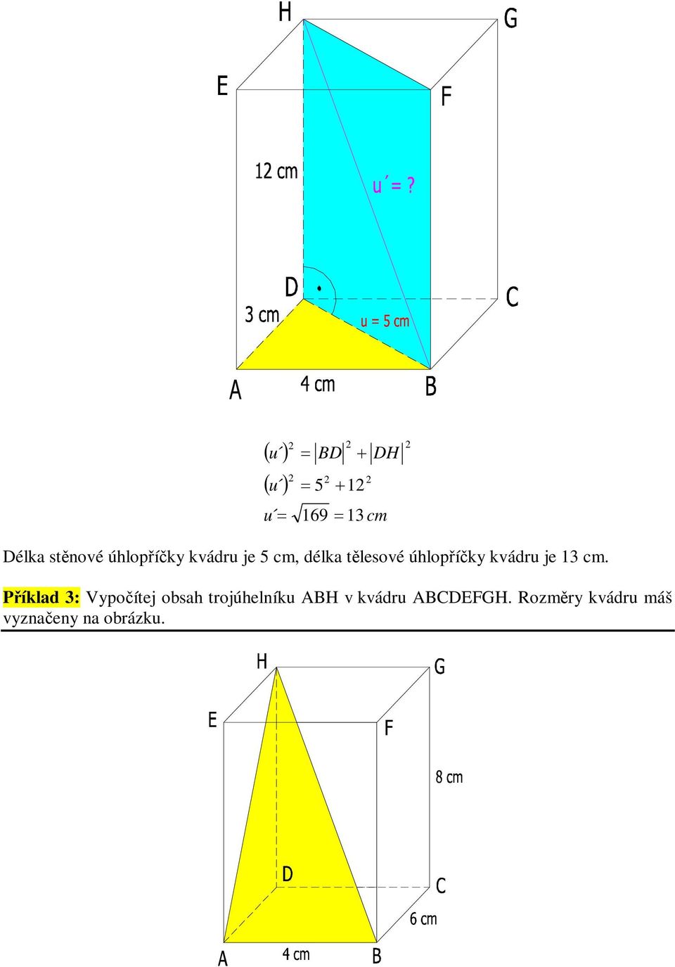 Píkld : Vyoítej obsh trojúhelník ABH