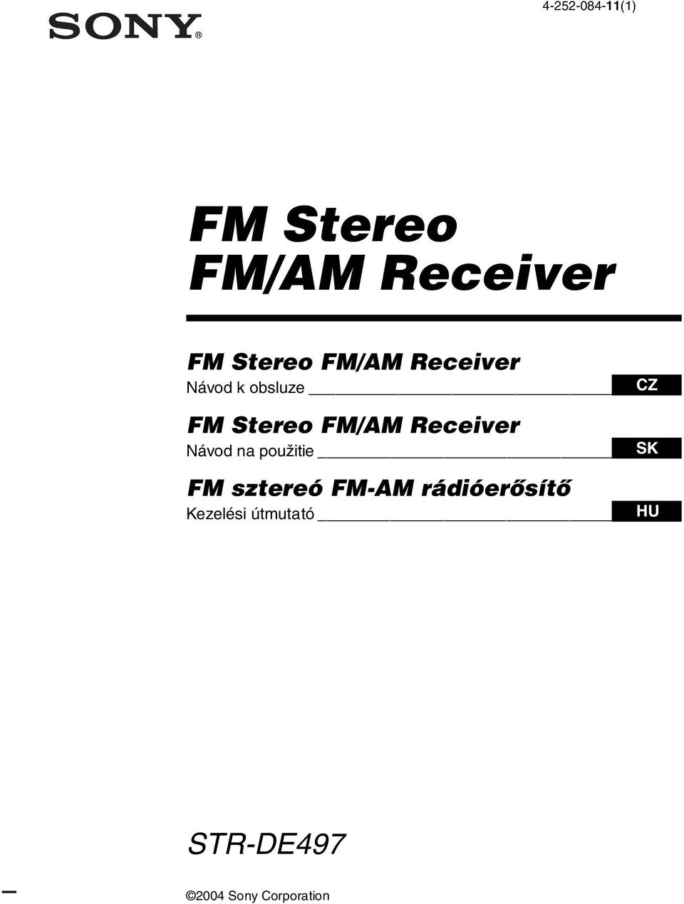 eceiver Návod na použitie SK FM sztereó FM-AM