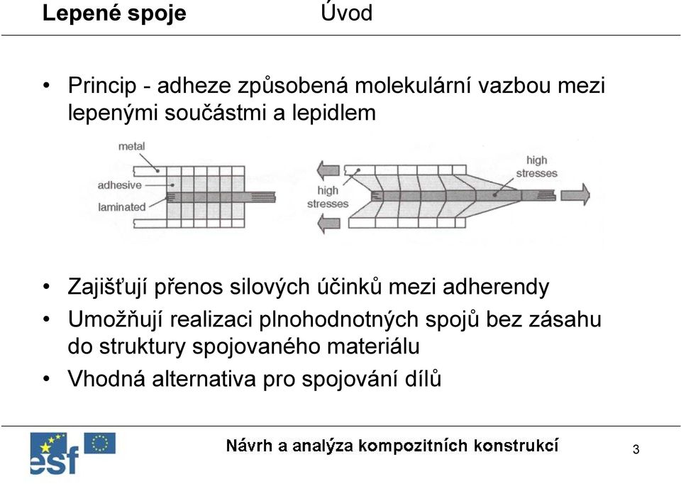 adherendy Umožňují realizaci plnohodnotných spojů bez zásahu do