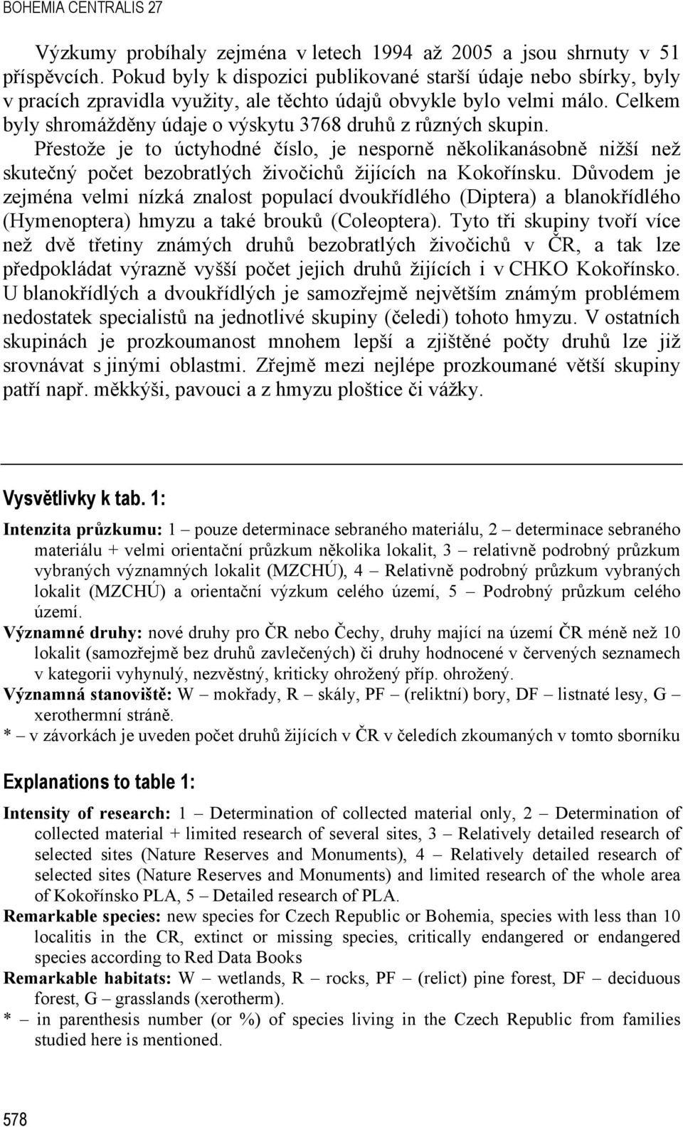 Celkem byly shromážděny údaje o výskytu 3768 druhů z různých skupin. Přestože je to úctyhodné číslo, je nesporně několikanásobně nižší než skutečný počet bezobratlých živočichů žijících na Kokořínsku.