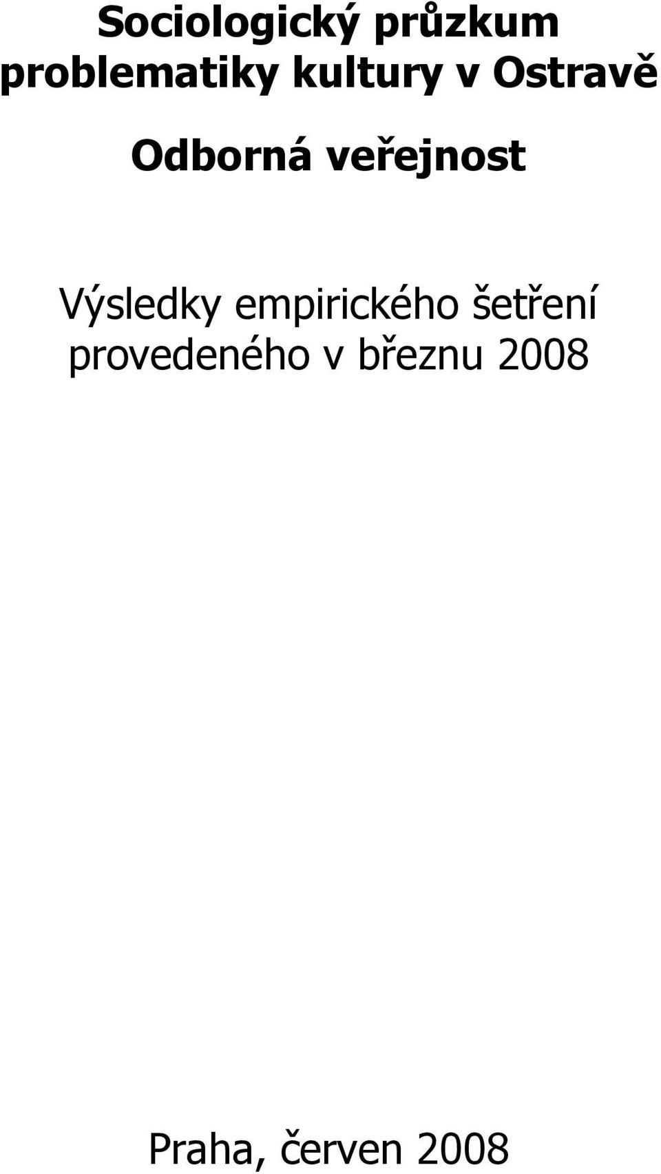 Výsledky empirického šetření