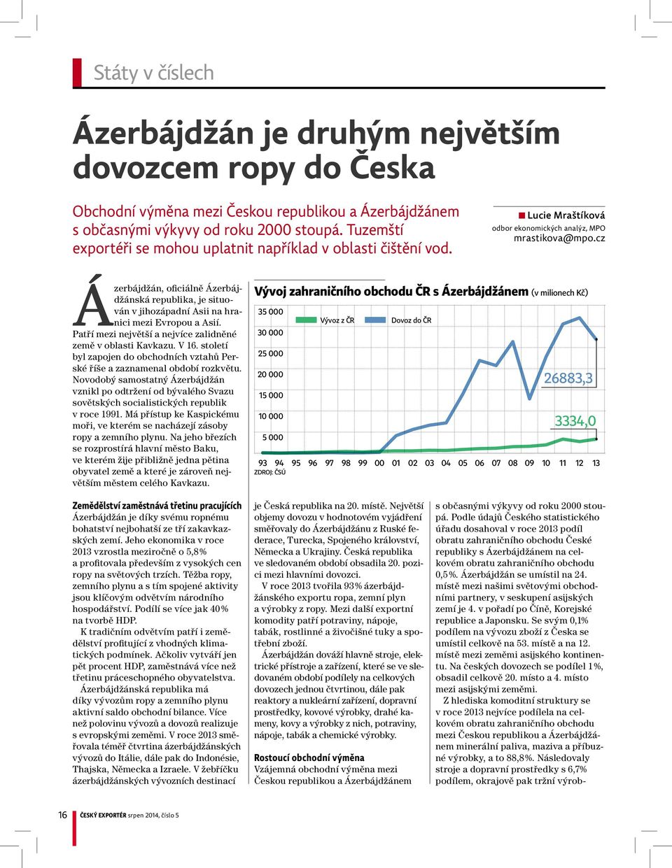 cz Ázerbájdžán, oficiálně Ázerbájdžánská republika, je situován v jihozápadní Asii na hranici mezi Evropou a Asií. Patří mezi největší a nejvíce zalidněné země v oblasti Kavkazu. V 16.