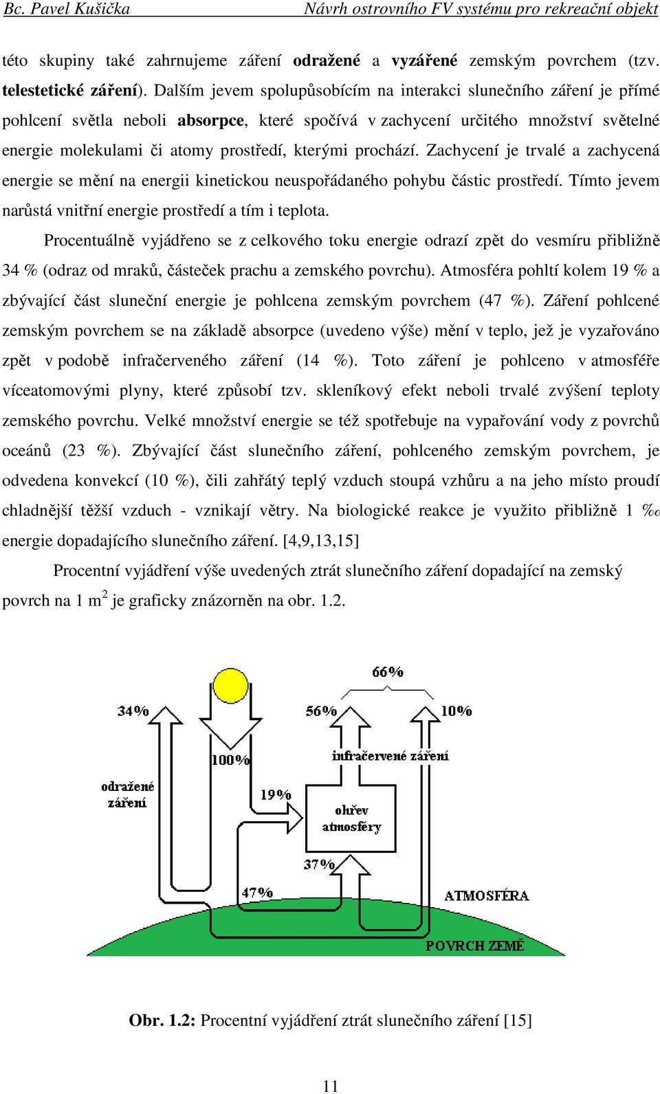 kterými prochází. Zachycení je trvalé a zachycená energie se mění na energii kinetickou neuspořádaného pohybu částic prostředí. Tímto jevem narůstá vnitřní energie prostředí a tím i teplota.