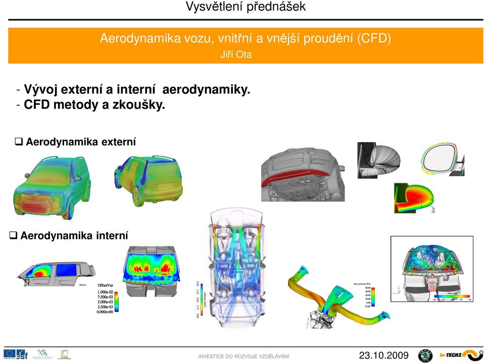 interní aerodynamiky.