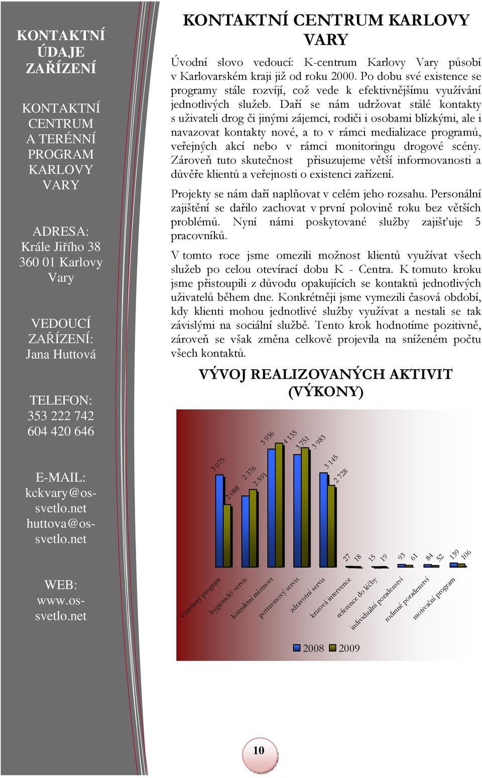 Po dobu své existence se programy stále rozvíjí, což vede k efektivnějšímu využívání jednotlivých služeb.