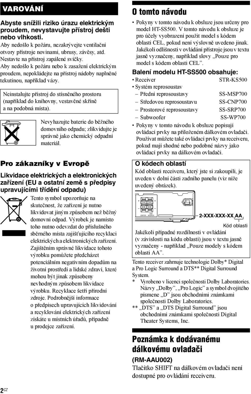 Neinstalujte přístroj do stísněného prostoru (například do knihovny, vestavěné skříně a na podobná místa).