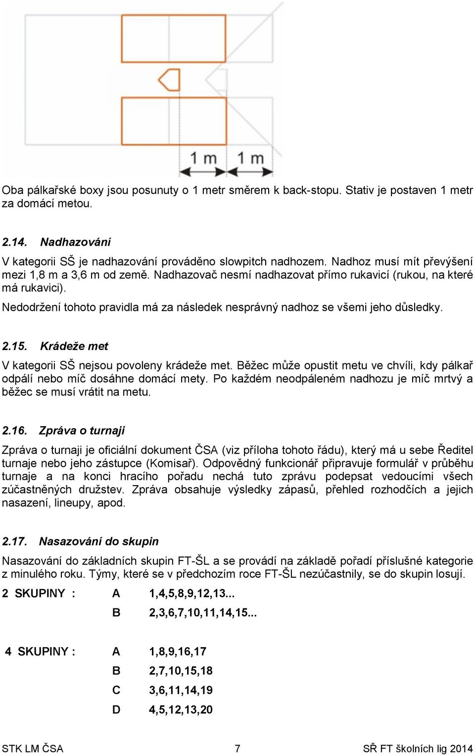 Nedodržení tohoto pravidla má za následek nesprávný nadhoz se všemi jeho důsledky. 2.15. Krádeže met V kategorii SŠ nejsou povoleny krádeže met.