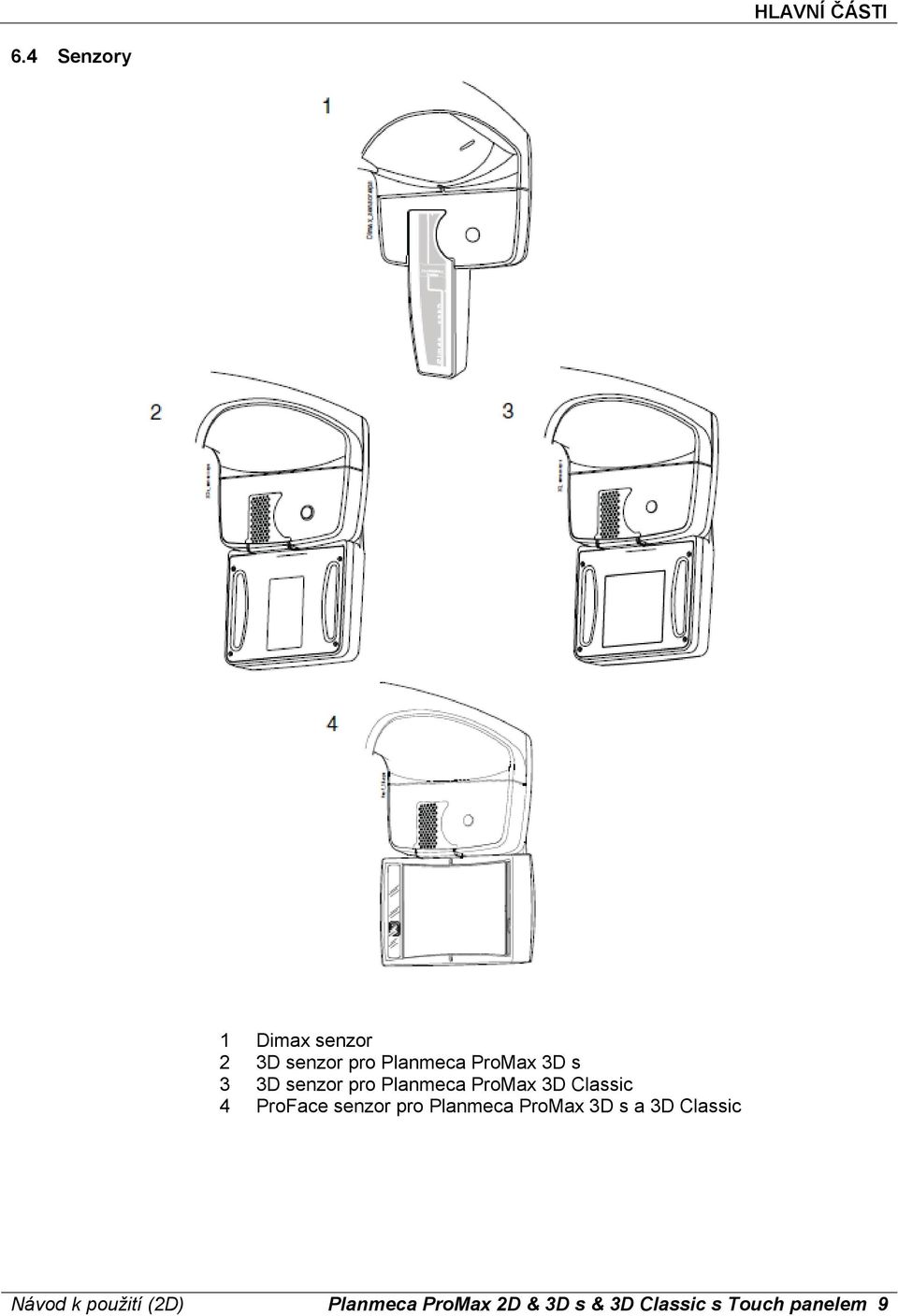 3 3D senzor pro Planmeca ProMax 3D Classic 4 ProFace senzor