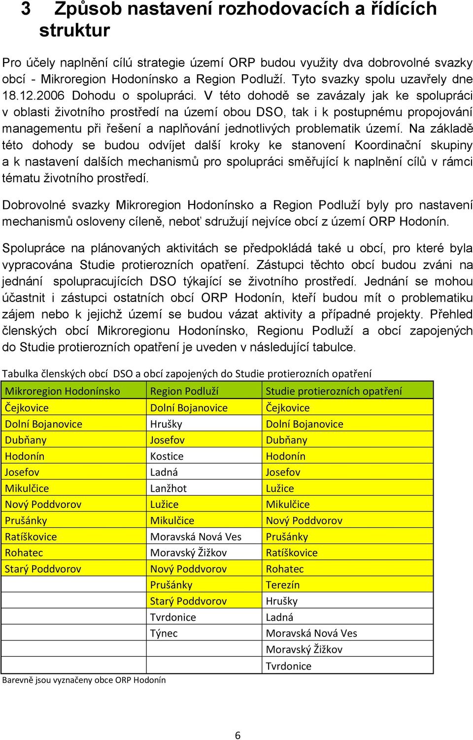 V této dohodě se zavázaly jak ke spolupráci v oblasti životního prostředí na území obou DSO, tak i k postupnému propojování managementu při řešení a naplňování jednotlivých problematik území.