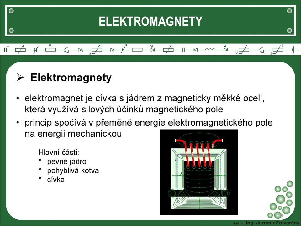 princip spočívá v přeměně energie elektromagnetického pole na