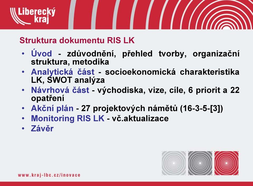 analýza Návrhová část - východiska, vize, cíle, 6 priorit a 22 opatření Akční