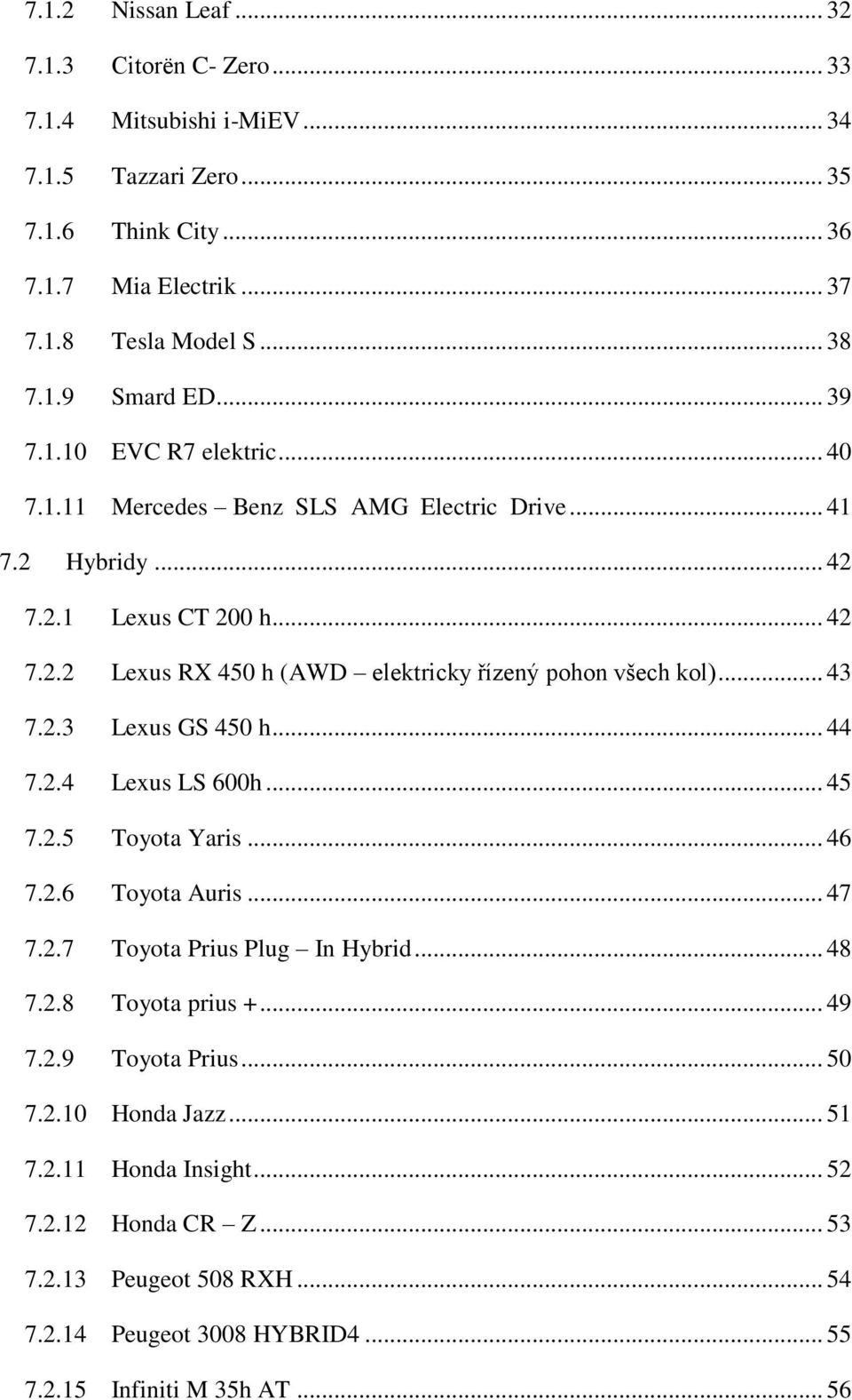 .. 43 7.2.3 Lexus GS 450 h... 44 7.2.4 Lexus LS 600h... 45 7.2.5 Toyota Yaris... 46 7.2.6 Toyota Auris... 47 7.2.7 Toyota Prius Plug In Hybrid... 48 7.2.8 Toyota prius +... 49 7.2.9 Toyota Prius.