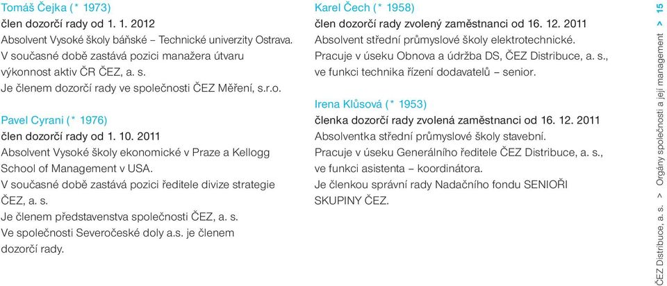 V současné době zastává pozici ředitele divize strategie ČEZ, a. s. Je členem představenstva společnosti ČEZ, a. s. Ve společnosti Severočeské doly a.s. je členem dozorčí rady.