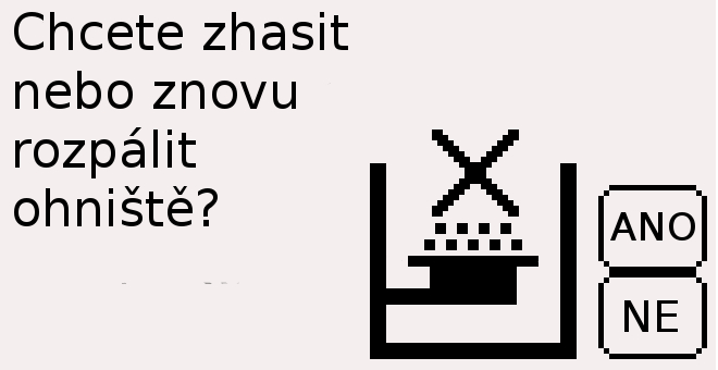 kotle s vypnutým podavačem. Zapnutí provozu bez podavače je možné pouze při zapalování kotle na první obrazovce stiskněte tlačítko změny druhu paliva a následně vyberte způsob provozu bez podavače.