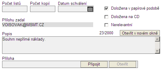 2.19 Kontrola Po vyplnění všech záloţek je nutné provést následnou kontrolu projektu. Ţadatel klikne v levé modré liště na tlačítko Kontrola.