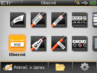 Úvodní obrazovka Úvodní obrazovka obsahuje všechny aplikace editoru štítků. Jejím prostřednictvím můžete začít vytvářet štítky pro vaši konkrétní aplikaci.