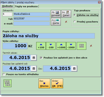 146 viz popis nastavení programu Zálohy, vouchery, poukazy.