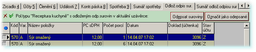 62 Vzorová databáze může být využita při zakládání nových položek sortimentu. 8.4.