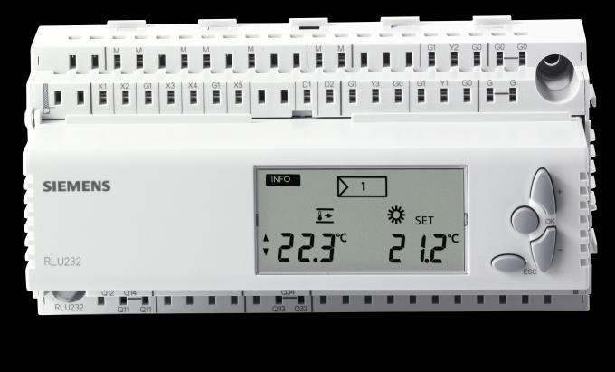 Synco Komplexní portfolio pro autonomní aplikace i aplikace s komunikací Regulátory a termostaty s komunikací pro systém komunikace standardní sběrnicí KNX Synco 700 Konfigurovatelná řada regulátorů
