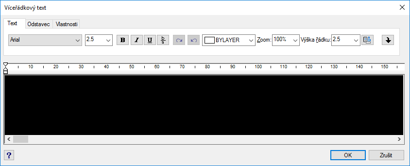 zadáváte i druhý protilehlý bod. U již existujícího textu jich většinu můžete upravit v editoru nebo na panelu Vlastnosti. 5.5.1.3.