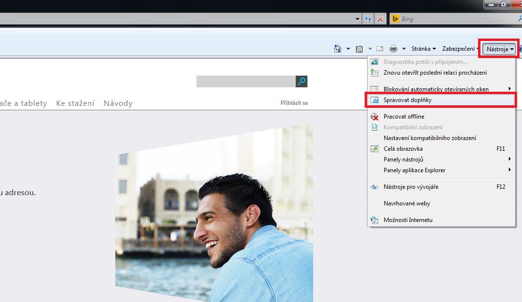 Otevřete prohlížeč, který budete používat: a. Internet Explorer: pokračujte kapitolou Povolení pluginu v prohlížeči Internet Explorer b.