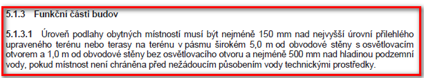 Hygiena, ochrana zdraví a životního prostředí Požadavky na vodotěsnost Vyhláška č. 268/2009 Sb.