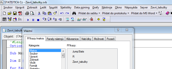 Rychlý přístup k makru Vzhledem k účelu tohoto makra je vhodné, aby bylo rychle k dispozici. Odkaz na makro lze přidat jak do klasických nabídek, tak i do pásu karet. Jak na to?