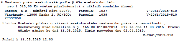 VII. S nemovitostí nejsou spojeny žádné závady, které prodejem v dražbě nezaniknou. VIII.