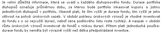 Využití durace v