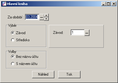 kontrole pořízených dokladů, obsahuje všechny údaje pořízené při pořizování jednotlivých účetních dokladů. 5.2.2. Hlavní kniha.