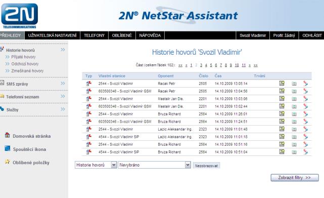 Aplikace 2N NetStar Assistant Webová správa uživatelských účtů 2N Contact Centre Solution