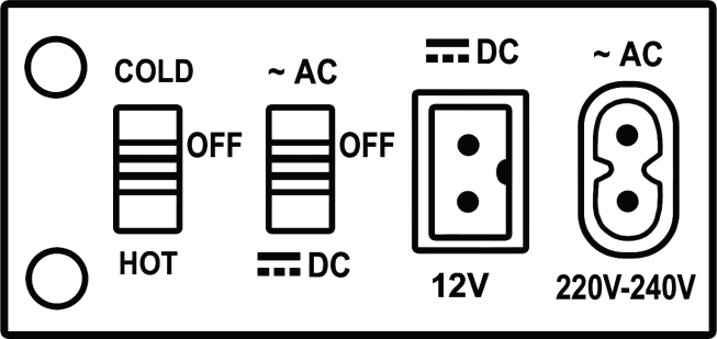 Dodávané díly 1 Chladicí box 1 Napájecí kabel pro střídavý proud 220-240 Volt 1 Napájecí kabel pro stejnosměrné 12 Volt pro použití v autě 1 Přepážka Vybalení spotřebiče 1. Vyjměte přístroj z obalu.