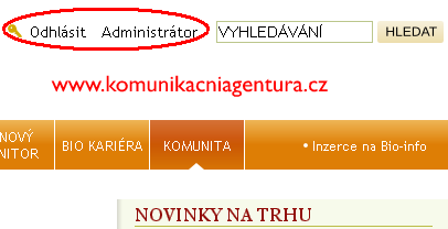 V tomto dokumentu naleznete: popis ovládání redakčního systému doporučené postupy při formátování obsahu Přihlášení K přihlášení redaktora do systému slouží dialog na adrese URL/user.