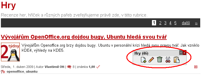 Editace článku Aby mohl redaktor vytvářet a editovat články, musí být přihlášen (viz výše). Také musí mít oprávnění pro editaci článků v příslušné části webové prezentace.