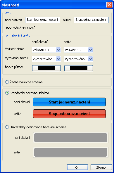 72 Online schéma BL-NET Pokud je některému objektu přiřazeno formátování, je toto formátování převzato pro všechny