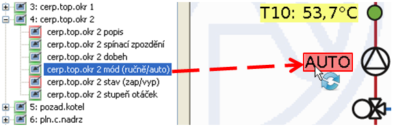 Náhrada hodnot Objekty, které jsou umístěny v grafice, mohou být nahrazeny novými objekty ze stromu výběru.