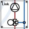 86 Vložení linku (jen CAN-TOUCH, online-schéma C.M.I. a přehled funkcí UVR16x2) S pomocí linku (= spojení) je možné měnit jednu stránku na každou další uloženou stránku (= podmenu).