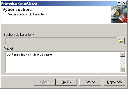 KASPERSKY AV CONTROL CENTRE! Program soubor odstraní pouze z karantény, nikoli ze složky, ve které byl původně umístěn.