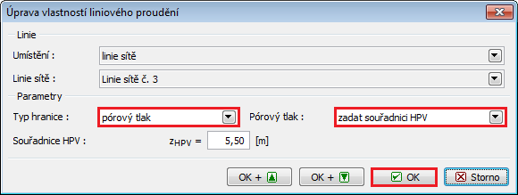 Fáze budování 1: okrajové podmínky, výpočet ustáleného proudění Po vygenerování sítě KP přejdeme do 1.