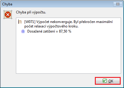 Pokud by v našem příkladě nebylo ostění aktivováno hned (lze modelovat jako další fázi budování bez zadání nosníkových prvků), došlo by k zavalení výrubu pro elastický model je toto znázorněno